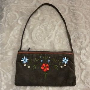 Steve Madden Suede Floral Handbag